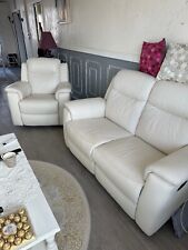 Canapé + 2 fauteuils cuir