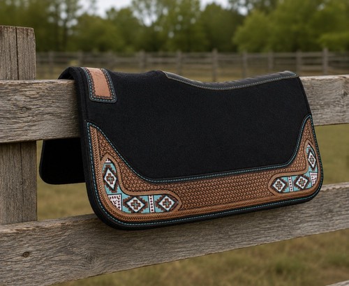 Western saddle pad black - western,