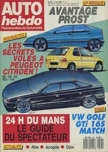 Auto hebdo 627 - auto, 01/06/1988