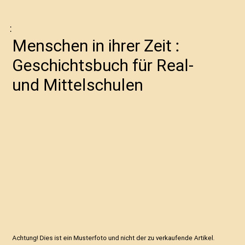 Menschen ihrer zeit - zeit,