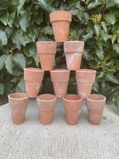 10 Vintage Terracotta Plant Pots 2.25" Seedling Pots  (502a)