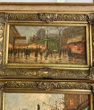 Huile Toile Encadre Doré