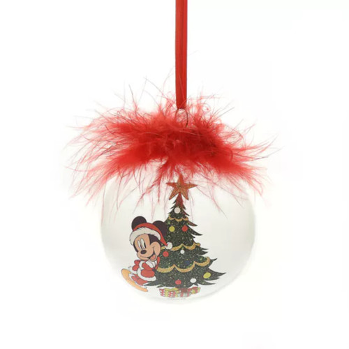 Mickey boule noël fluffy - mickey,