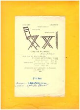 SENSE (89) FOLDING GARDEN FURNITURE / CHAIRS ""A. BONIN"" tract rates in 1930