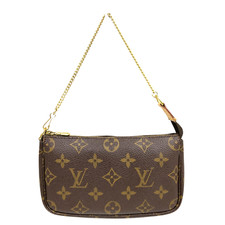 Auth Louis Vuitton Mini Pochette Accessoires Handbag Monogram M58009 AR0042