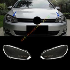 Both Side Headlight Lens Cover + Sealant For Volkswagen Golf 6 R GTI 2010-2014