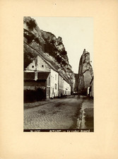 Belgium, Dinant, Le rocher Bayard vintage albumen print.  Albumen Print  