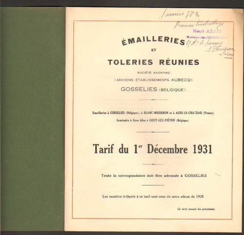 Gosselies catalogue - gosselies, (belgique)