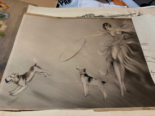 Icart lithographie femme - icart,