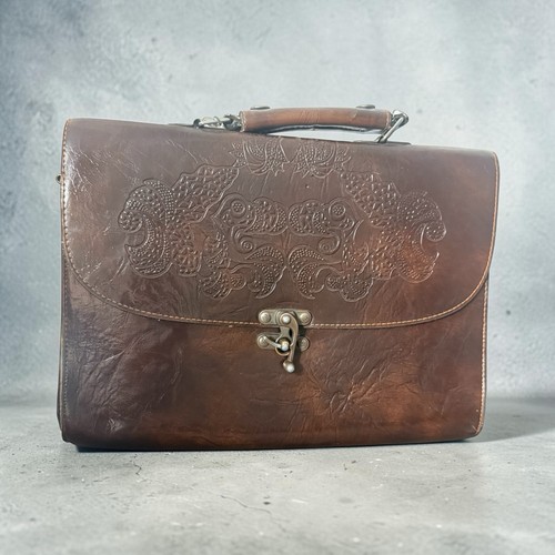 Ancien sac cartable - cartable, cuir
