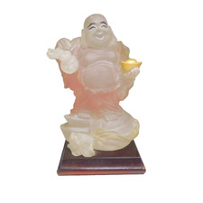 N25.38 Sculpture Figure Buddha Purse Silver Nugget Gold Religion Spirituality