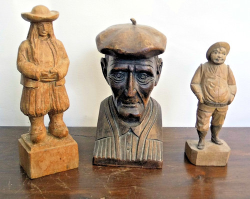 Lot statuettes en bois - statuettes,