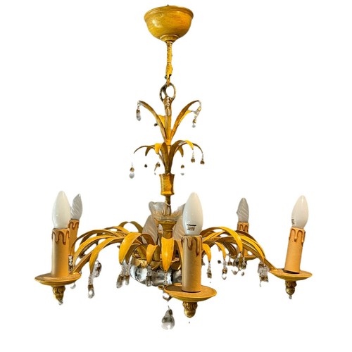 Lustre italien rocaille patine - rocaille,