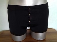 Shorty homme satin noir taille