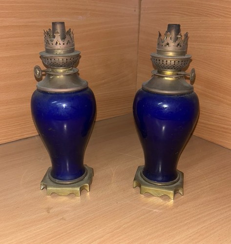 Paire lampes pétrole en - lampes, à