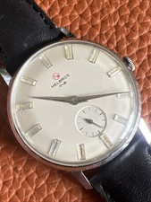 Vintage Men’s Helbros 34mm Manual Wind France Gem White Dial Running