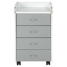 OKLOC - Caisson 4 Tiroirs sur Roulettes Blanc