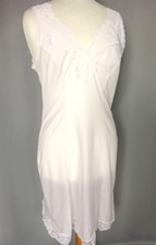 Vintage Satin Lace Combination Nightie Size M FR38 US6 UK10 EU36