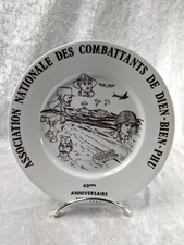 Assiette porcelaine Lazeyras COMMEMORATION COMBATTANTS DIEN BIEN PHU 1954/94