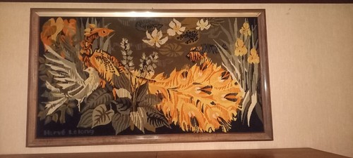 Tapisserie laine signee - tapisserie,