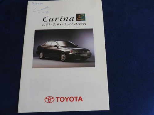 Catalogue toyota carina 1993 - catalogue,