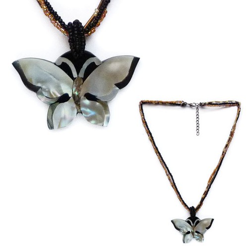 Collier pendentif papillon - collier,