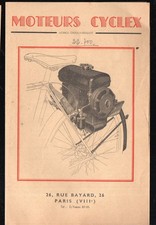 (motorcycle) old advertising papers: CYCLEX ENGINES (to equip a bicycle) (P46439)