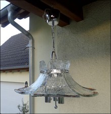 LAMPE SUSPENSION FLEUR VERRE