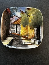 Assiette en faïence à décor