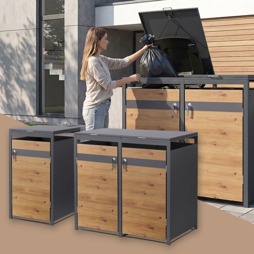 Abri 3 4 poubelles - abri, 1/2/3/4