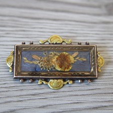 5.2 cm, broche avec fleurs