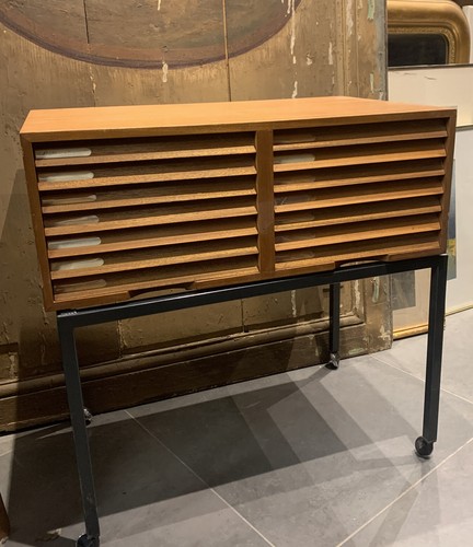 Ancien meuble metier medailler - meuble,