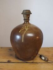 Large Vintage Glazed Stoneware Lamp Stand