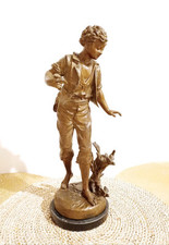 Statue en Régule Signée Bruchon – Sculpture Vintage 🏺✨