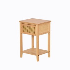 Table de chevet en bambou avec tiroir table d'appoint pour la chambre commode...