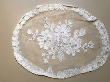 Ancien napperon tulle voile