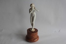 nude woman porcelain prof. Otto Poertzel Germany Art Deco (68573)