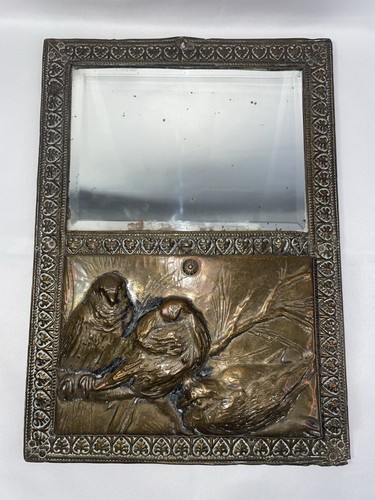 Ancien miroir biseauté - , décor