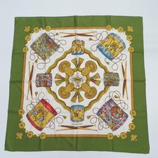 Écharpe Carr 90 Modèle LES TAMBOURS Tambourine Drums HERMES