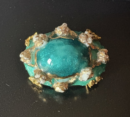 Enamel bijou broche - enamel, émail