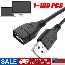 High-Speed USB-USB Extension Cable USB 2.0 Adapter Extender Cord Male/Female LOT