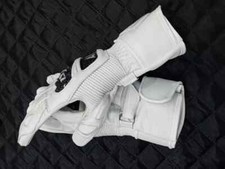 Dainese Durid 3 White And Black Motorcycle Leather gloves.