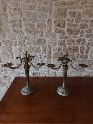 Paire chandeliers trois - paire, de