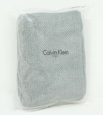 Calvin Klein Basketweave Woven Linen Cotton Pillow Sham - EURO - Dark Silver