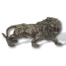 Figure en bronze lion gros