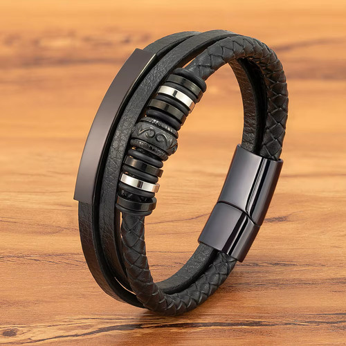 Bracelet homme cuir véritable