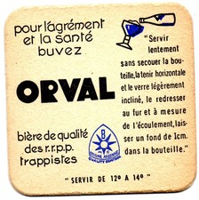 SOUS BOCK BIERE BELGE TRAPPISTE DE L'ABBAYE D'ORVAL à VILLERS LEZ ORVAL(BELGIQUE