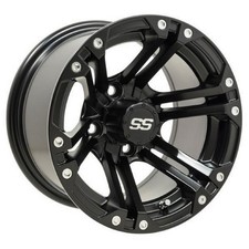 Roues Specter Noires Mat En 12x7 Pour Chariot De Golf | Décalage 3:4 Motif 4/4
