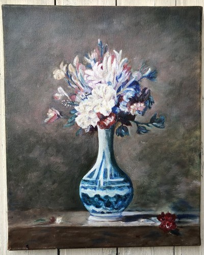 Nature morte vase bleu - vase,