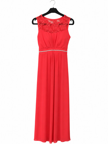 Robe longue été - corail, pour